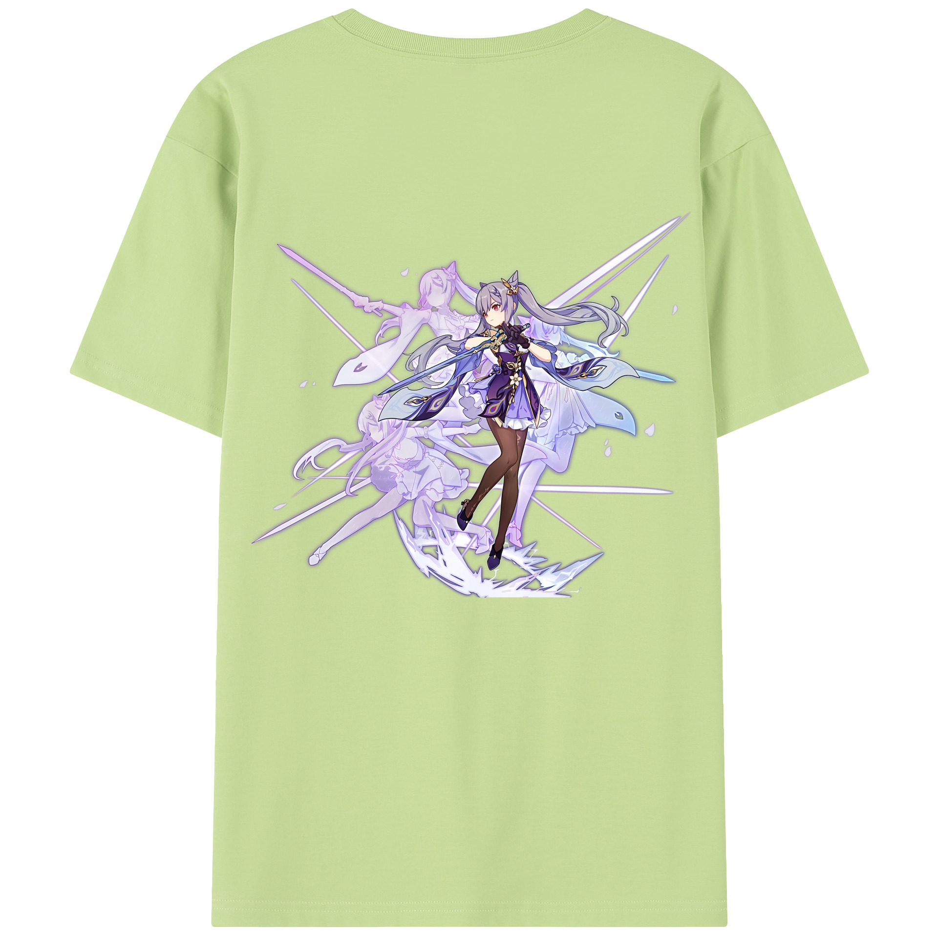 げんし神 刻晴 こくせい genshin Kokusei 綿100％半袖Tシャツ（背面プリント）